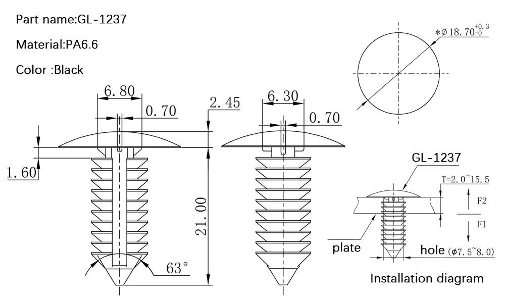 Pine Tree Rivet GL-1237